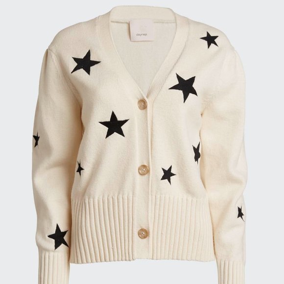 Cinq A Sept Cream Morgan Star Print 